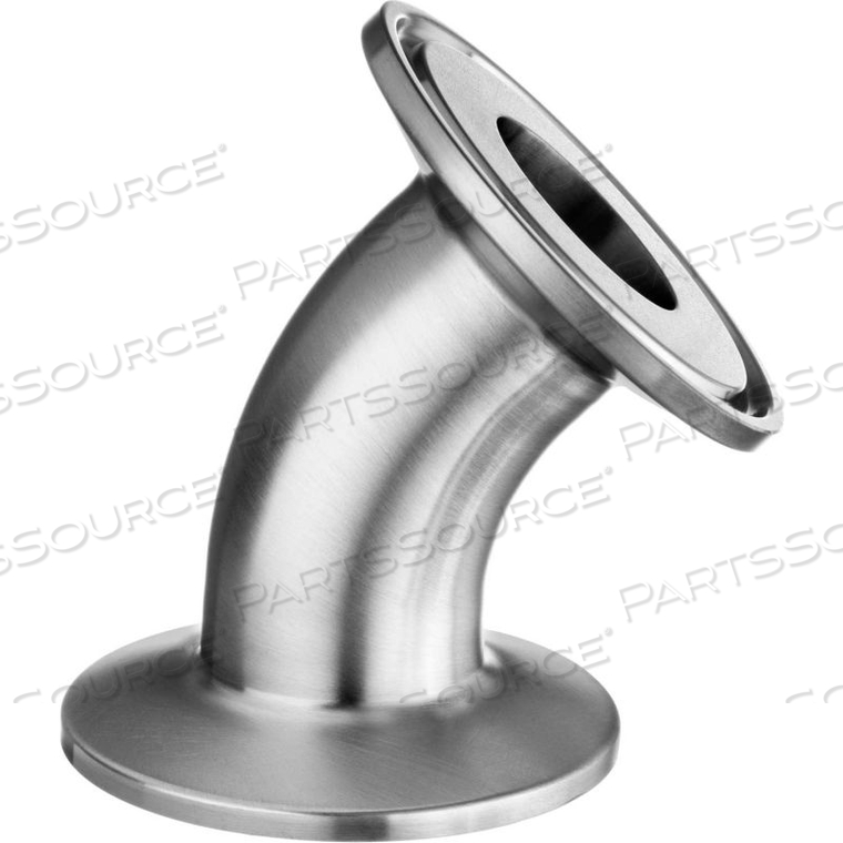 304 STAINLESS STEEL 45 DEGREE ELBOWS FOR QUICK CLAMP FITTINGS - FOR 4" TUBE OD 