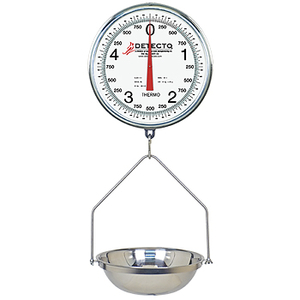 HANGING DIAL SCALE, 15 KG, DUAL DIAL, STAINLESS STEEL WITH GLASS DIAL COVER by Detecto Scale / Cardinal Scale