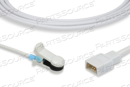 SPO2 SENSOR, 4 MM DIA, MALE 7-PIN D-SUB CONNECTOR, ADULT EAR CLIP, GRAY, ADULT PATIENT, 3.5 FT 