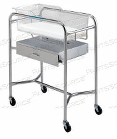 BASSINET STAND, STAINLESS STEEL, WITH SS DRAWER, SIDE MOUNT by Pedigo Products, Inc.