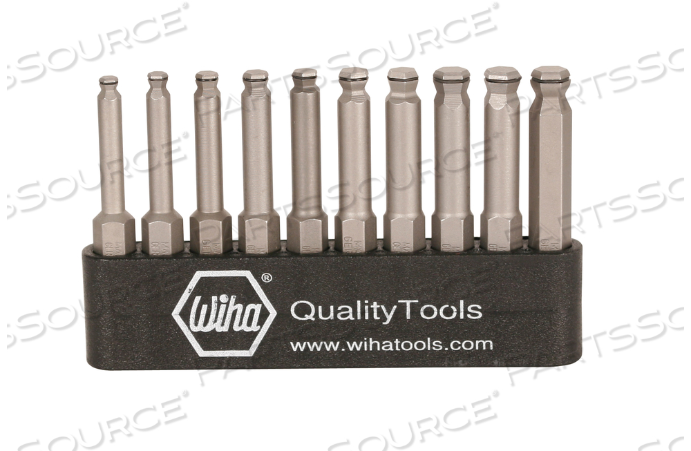 10 PIECE MAGICRING BALL POWER BIT BELT PACK SET by Wiha Tools