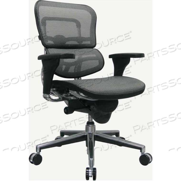 EUROTECH MESH MANAGERS CHAIR - MID BACK - GRAY - ERGOHUMAN SERIES by Raynor Marketing EUROTECH MESH MANAGERS CHAIR - MID BACK - GRAY - ERGOHUMAN SERIES by Raynor Marketing