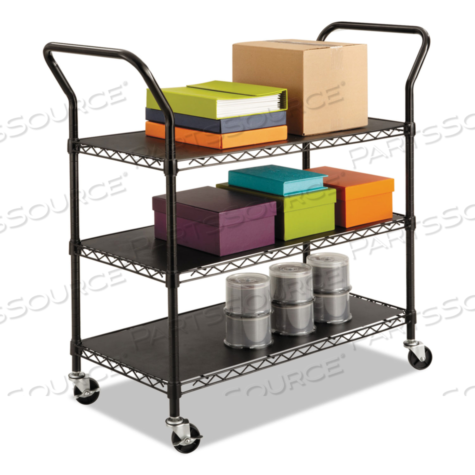 5338 3 SHELF BLACK WIRE UTILITY CART by Safco 5338 3 SHELF BLACK WIRE UTILITY CART by Safco
