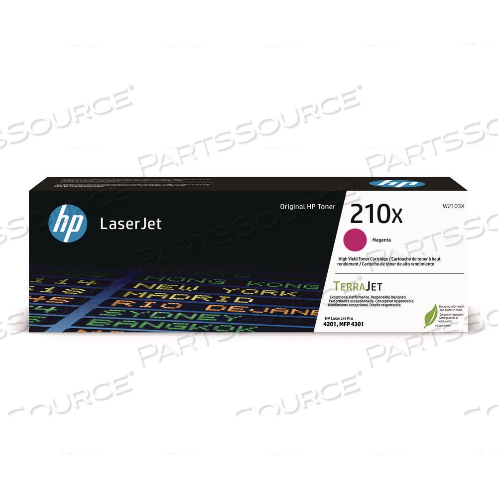 HP 210X, (W2103X) HIGH-YIELD MAGENTA ORIGINAL LASERJET TONER CARTRIDGE by HP (Hewlett-Packard)