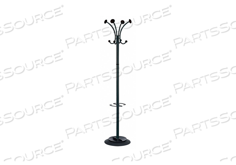 COAT RACK BLACK 8 KNOB by Alba