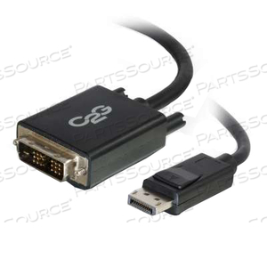 ADAPTER CABLE, 6.5 MM, 30 AWG CABLE, PVC, BLACK, DISPLAYPORT MALE, DVI-D SINGLE LINK MALE, 5 CONDUCTORS, 30 V, 0 TO 50 DEG C, MEETS CE by Legrand AV (C2G) ADAPTER CABLE, 6.5 MM, 30 AWG CABLE, PVC, BLACK, DISPLAYPORT MALE, DVI-D SINGLE LINK MALE, 5 CONDUCTORS, 30 V, 0 TO 50 DEG C, MEETS CE by Legrand AV (C2G)