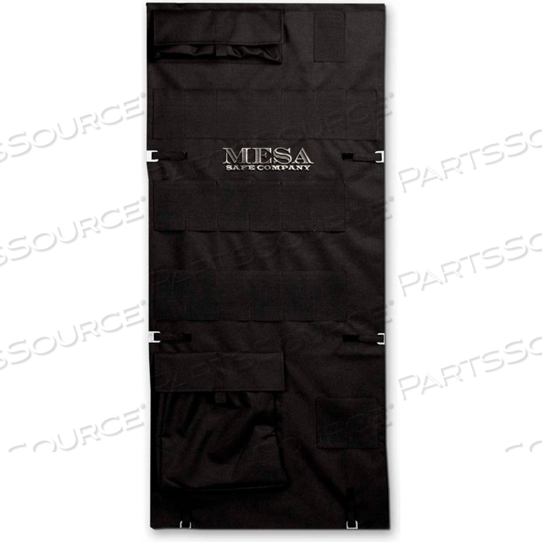 POCKET DOOR ORGANIZER - FOR MESA MBF6032 GUN SAFES, 26-1/2"W X 21-3/8"H, BLACK by MESA Safe Co. POCKET DOOR ORGANIZER - FOR MESA MBF6032 GUN SAFES, 26-1/2"W X 21-3/8"H, BLACK by MESA Safe Co.