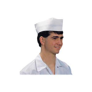 CHEF REVIVAL - DISPOSABLE OVERSEAS CAP, WITH SWEATBAND, WHITE, QTY 1,000 by John Ritzenhaler Co