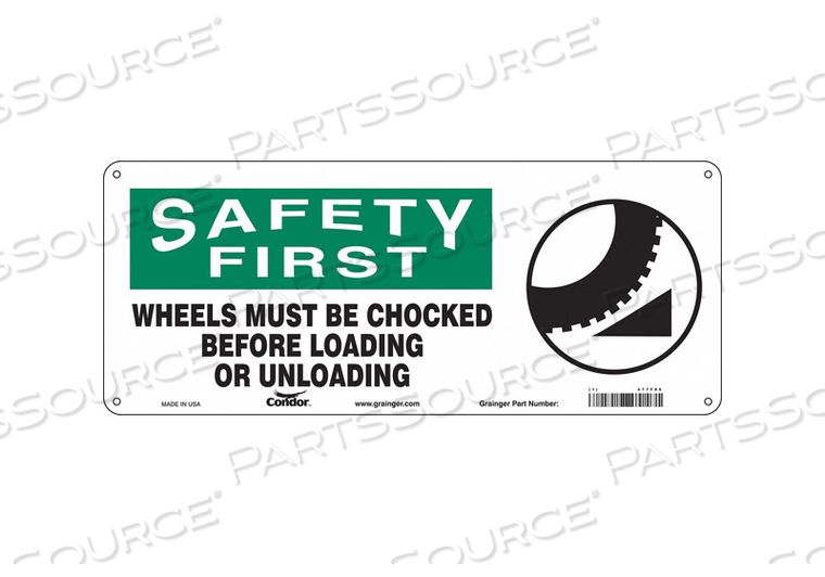 SAFETY SIGN 17 WX7 H 0.032 THICKNESS 