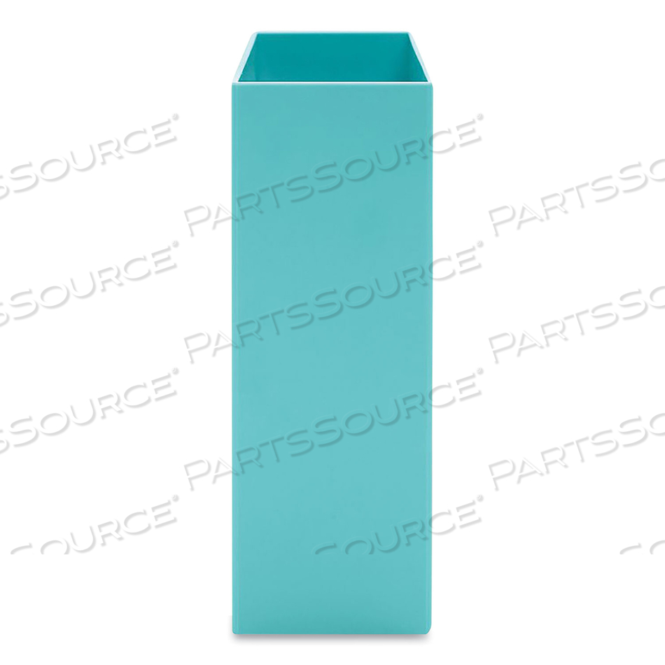 PLASTIC FILE BOX, LETTER FILES, 3.75 X 12.25 X 9.75, AQUA 