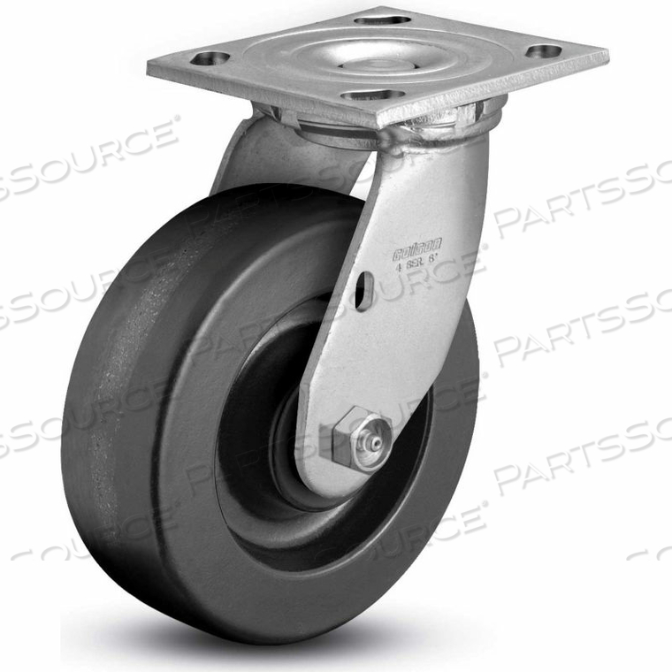 4 SERIES SWIVEL PLATE CASTER - PHENOLIC 8" DIA. 1250 LB. CAP. by Colson