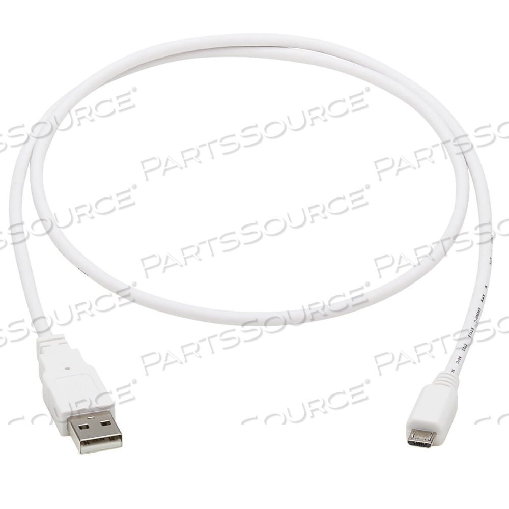 SAFE-IT USB-A TO USB MICRO-B ANTIBACTERIAL CABLE M/M WHITE 3FT by Tripp Lite