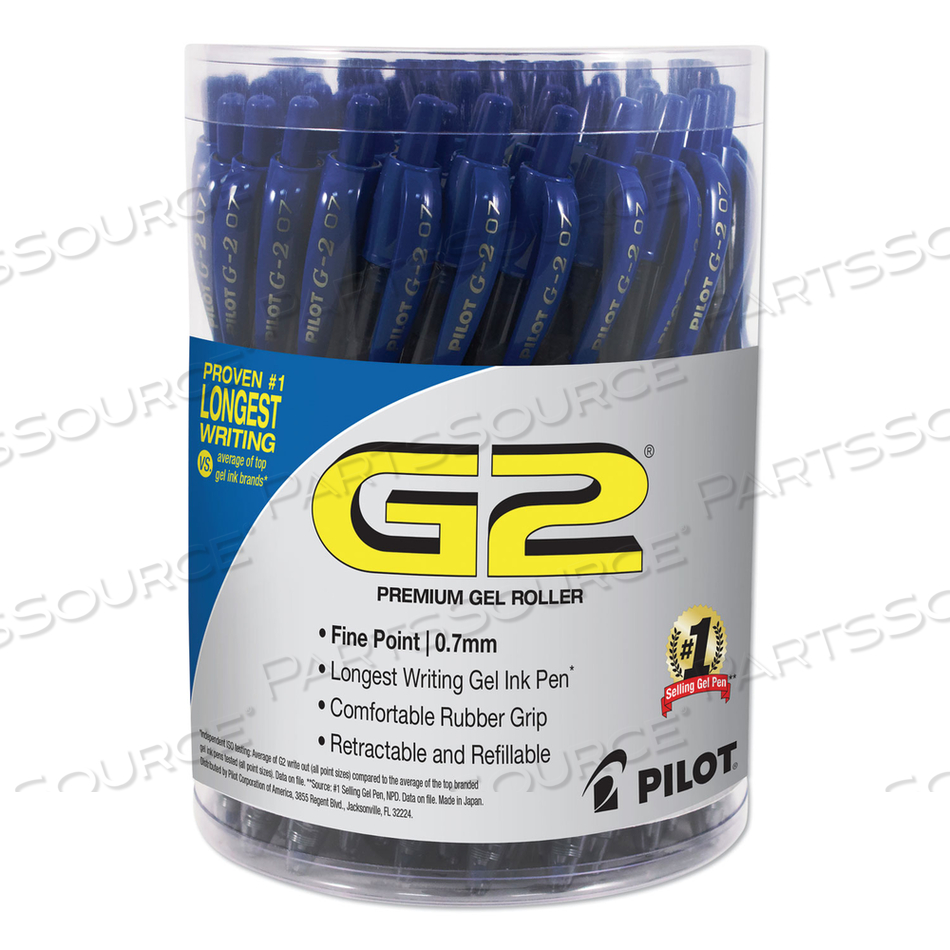 G2 PREMIUM GEL PEN CONVENIENCE PACK, RETRACTABLE, FINE 0.7 MM, BLUE INK, BLUE BARREL by Pilot