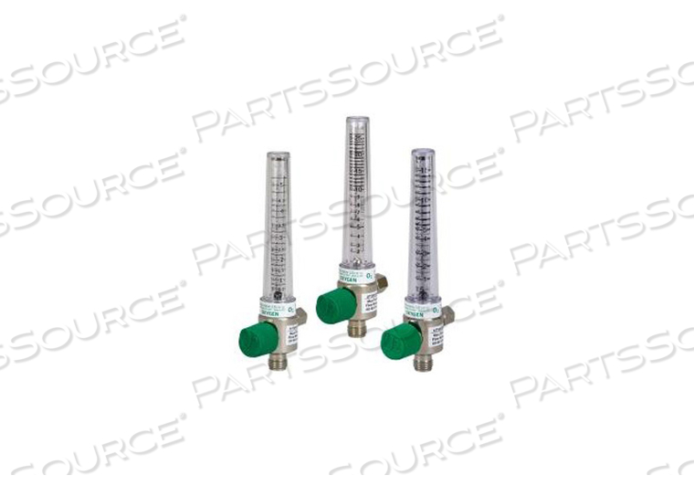 CHROME FLOWMETER, 0 TO 70 LPM, DISS FEMALE HAND TIGHT, OXYGEN, POLYCARBONATE by Precision Medical, Inc.