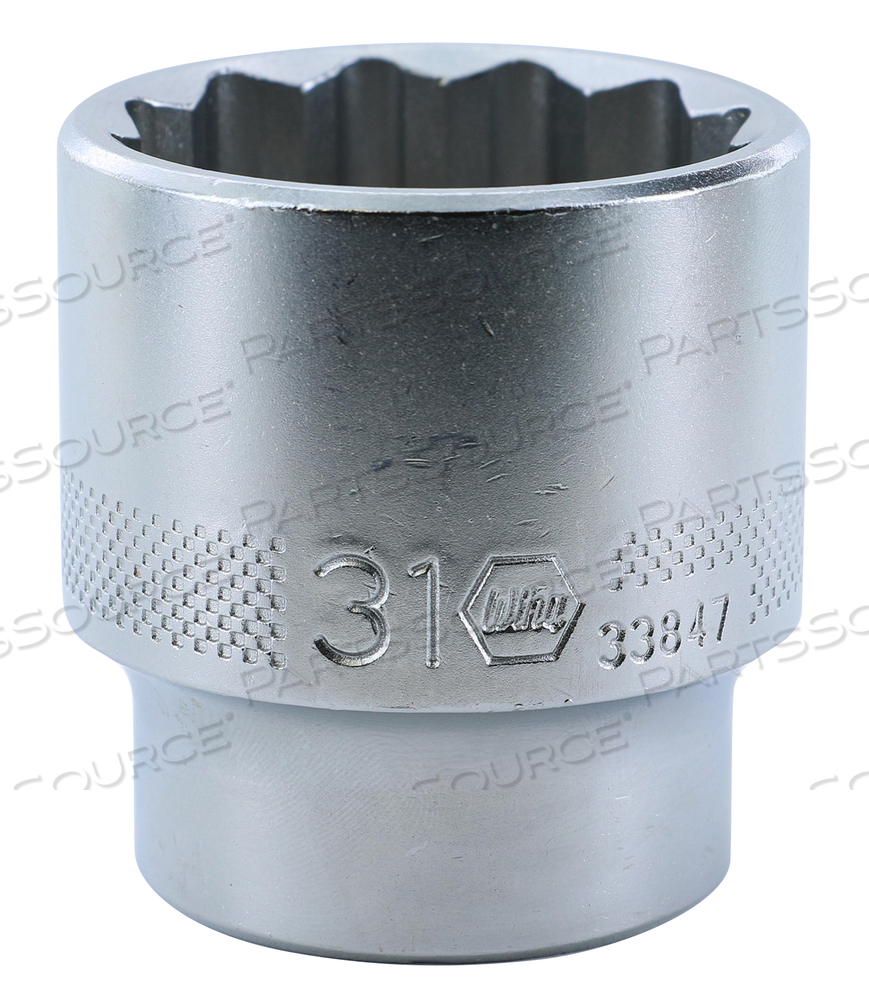 12 POINT - 1/2" DRIVE SOCKET 31.0MM by Wiha Tools