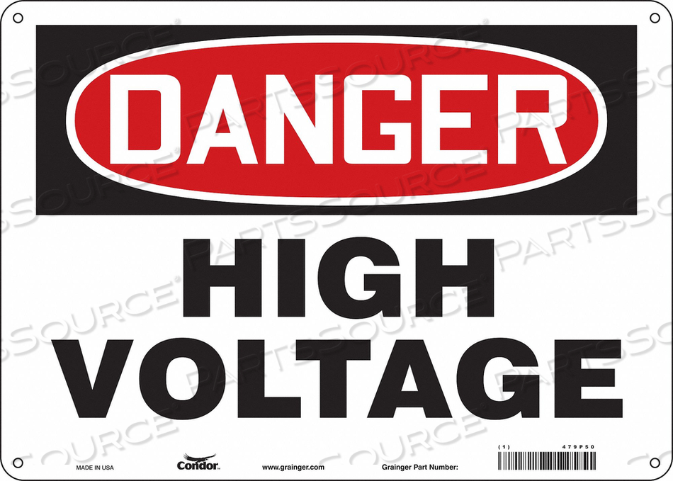 J6931 SAFETY SIGN 14 WX10 H 0.032 THICKNESS by Condor