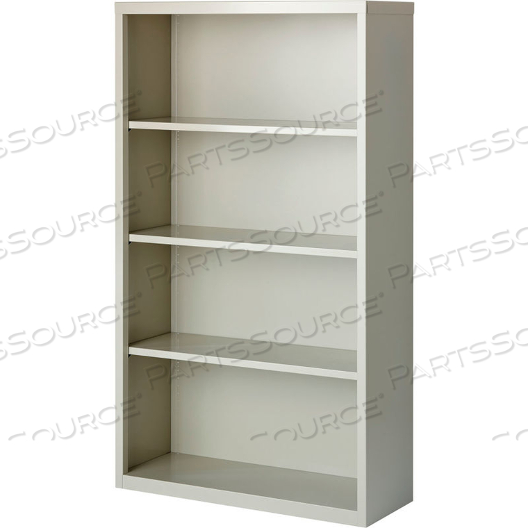 4 SHELF BOOKCASE 34-1/2"W X 13"D X 60"H, GRAY by Hirsh 4 SHELF BOOKCASE 34-1/2"W X 13"D X 60"H, GRAY by Hirsh