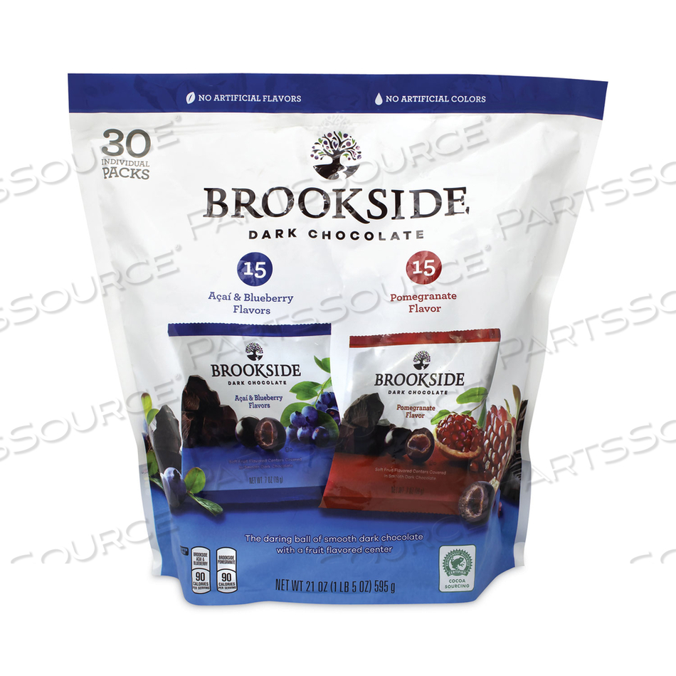 DARK CHOCOLATE FRUIT, ACAI BLUEBERRY AND POMEGRANATE, 30 POUCHES/BAG 