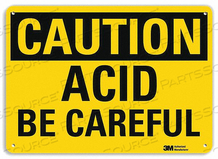 PLASTIC CAUTION SIGN 4 HOLES 10 X7 by Lyle Signs Inc.