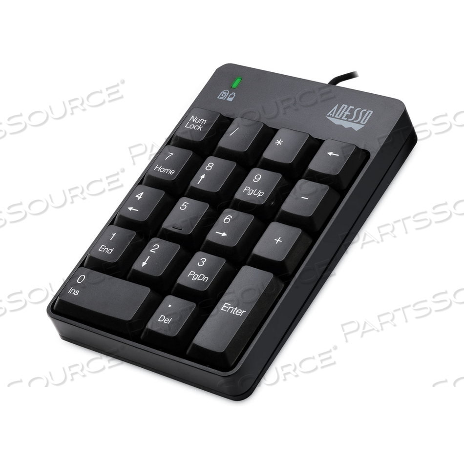 SPILL-RESISTANT 18-KEY NUMERIC KEYPAD, BLACK by Adesso, Inc.
