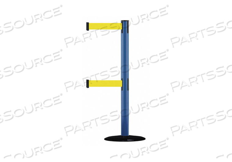 D0016 BARRIER POST W/ BELT 7-1/2 FT L YELLOW by Tensabarrier