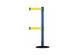 D0016 BARRIER POST W/ BELT 7-1/2 FT L YELLOW by Tensabarrier