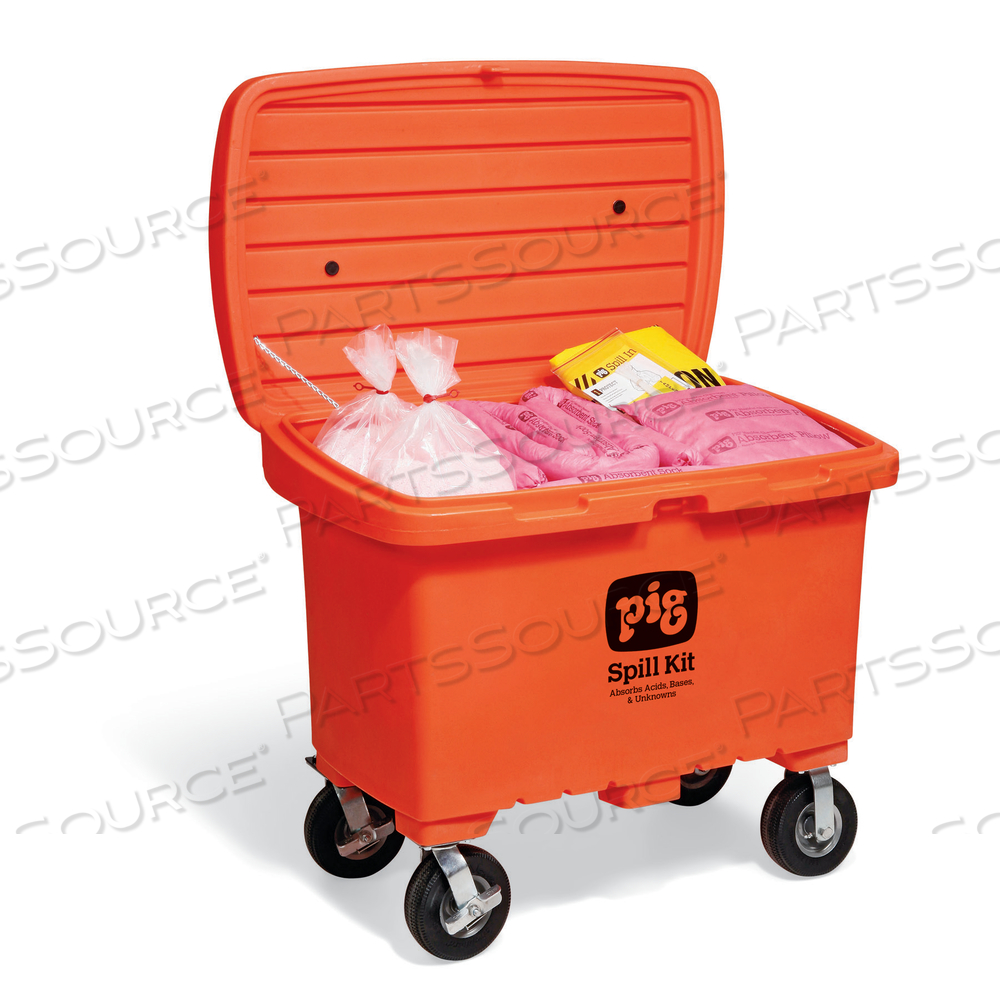 PIG HAZMAT SPILL KIT IN HIGH-VISIBILITY STORAGE CHEST by New Pig Corporation