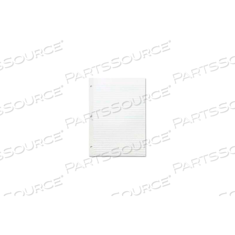 MYLAR REINFORCED FILLER PAPER, 8-1/2" X 11", WIDE RULED, WHITE, 100 SHEETS/PACK by Sparco Products MYLAR REINFORCED FILLER PAPER, 8-1/2" X 11", WIDE RULED, WHITE, 100 SHEETS/PACK by Sparco Products