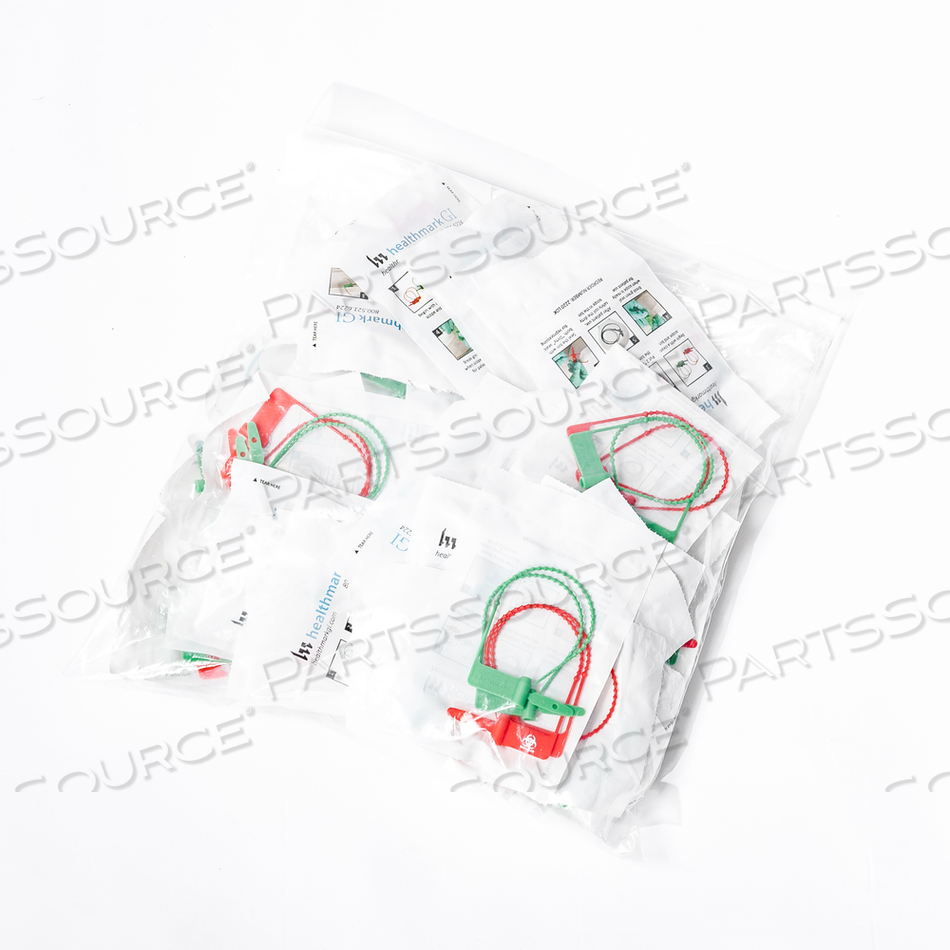 SEAL PACK, CLEAN AND DIRTY, GREEN, RED, LATEX LATEX/LATEX-FREE by Healthmark Industries