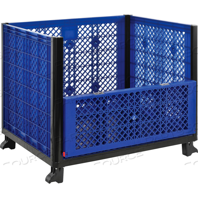 EASY ASSEMBLY VENTED WALL BULK CONTAINER 39-1/4 X 31-1/2 X 29 - DROP GATE by Approved Vendor EASY ASSEMBLY VENTED WALL BULK CONTAINER 39-1/4 X 31-1/2 X 29 - DROP GATE by Approved Vendor
