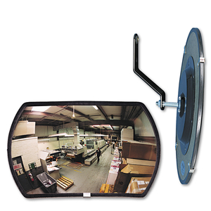 160 DEGREE CONVEX SECURITY MIRROR, ROUND RECTANGULAR, 18"W X 12"H by See All Industries