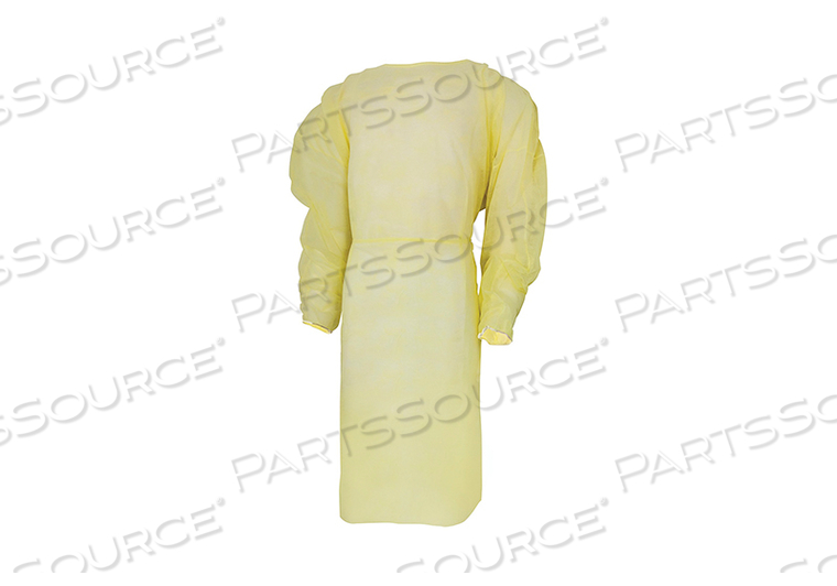 PROTECTIVE PROCEDURE GOWN, ONE SIZE FITS MOST, YELLOW, NONSTERILE, DISPOSABLE (12/CS) by McKesson PROTECTIVE PROCEDURE GOWN, ONE SIZE FITS MOST, YELLOW, NONSTERILE, DISPOSABLE (12/CS) by McKesson
