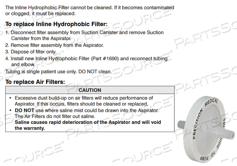 FILTER,HYDROPHOBIC,50MM DIA by Precision Medical, Inc. FILTER,HYDROPHOBIC,50MM DIA by Precision Medical, Inc.