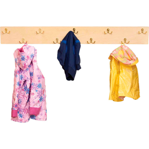 HANG-UP COAT RACK WITH 9 2-PRONG HOOKS by Wood Designs HANG-UP COAT RACK WITH 9 2-PRONG HOOKS by Wood Designs