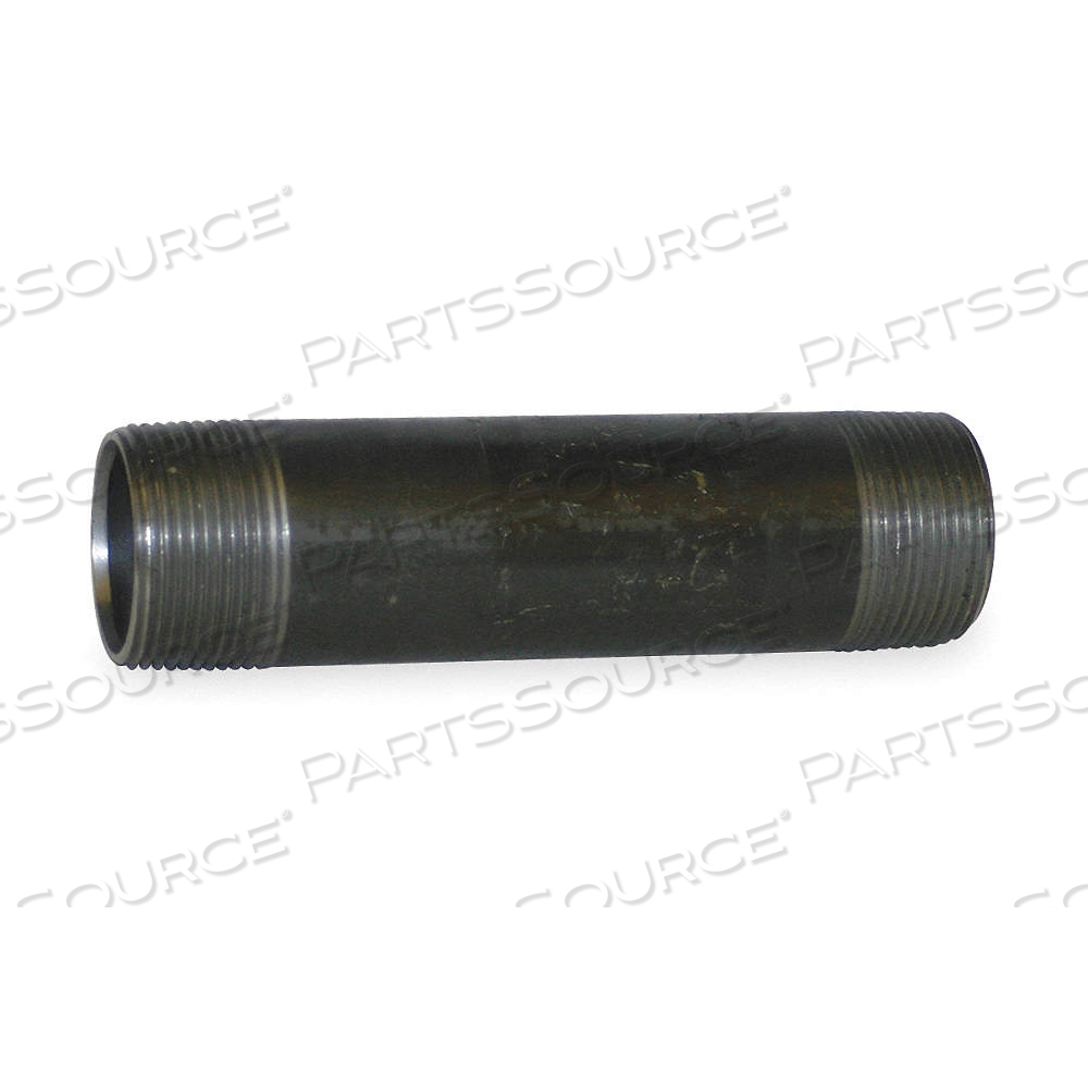 NIPPLE, BLACK STEEL, 1 1/2 IN NOMINAL PIPE SIZE, 5 1/2 IN LG, THREADED ON BOTH ENDS, SCHEDULE 80 by Approved Vendor