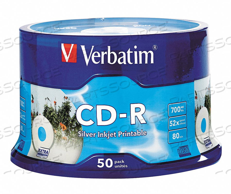 CD-R DISC 700 MB 80 MIN 52X PK50 