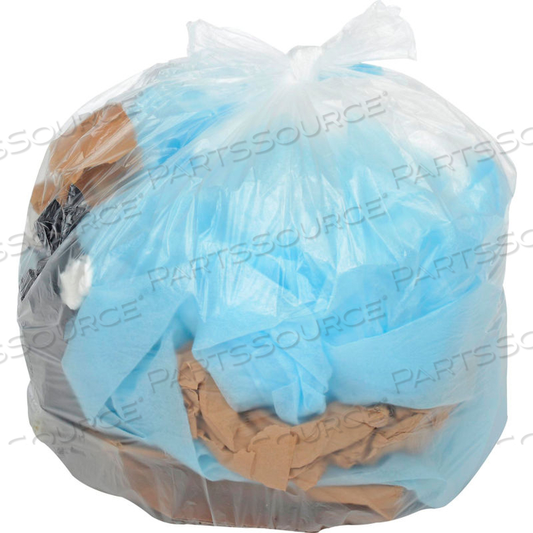 LIGHT DUTY NATURAL TRASH BAGS - 12 TO 16 GAL, 0.21 MIL,1000 BAGS/CASE by Napco Bag And Film