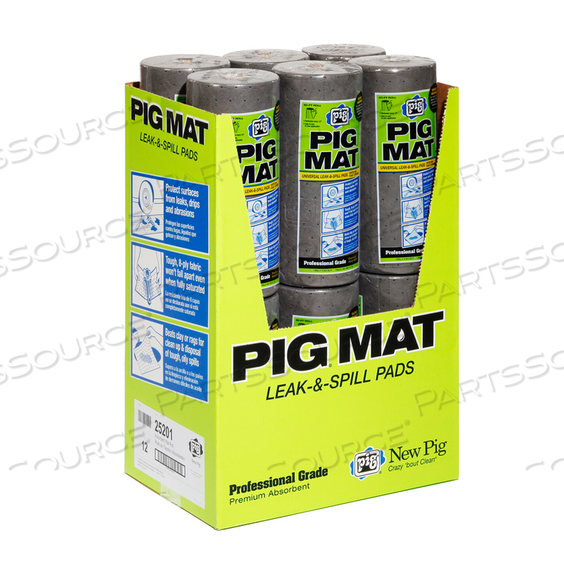 PIG UNIVERSAL LIGHT-WEIGHT ABSORBENT MAT ROLL by New Pig Corporation PIG UNIVERSAL LIGHT-WEIGHT ABSORBENT MAT ROLL by New Pig Corporation