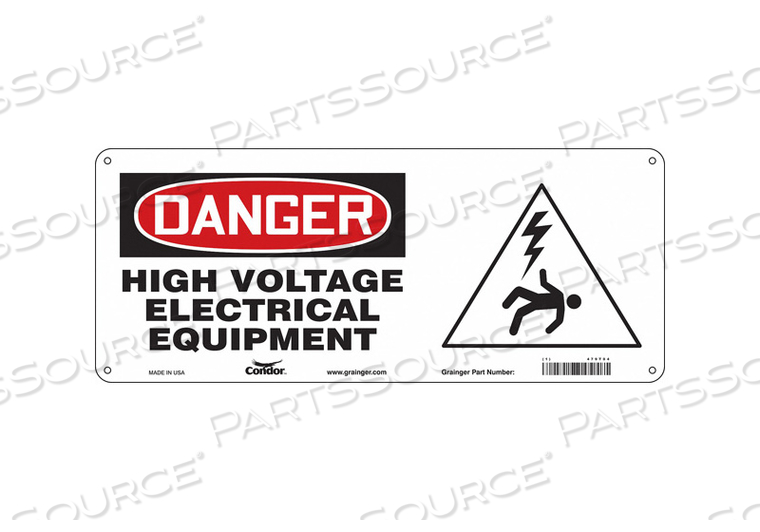 SAFETY SIGN 17 WX7 H 0.055 THICKNESS 