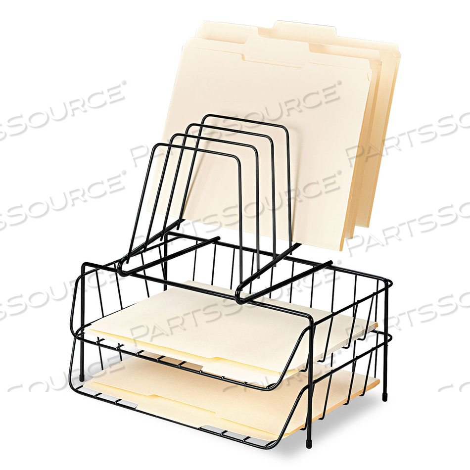 LETTER TRAY/FILE HOLDER BLACK 8 COMP by Fellowes