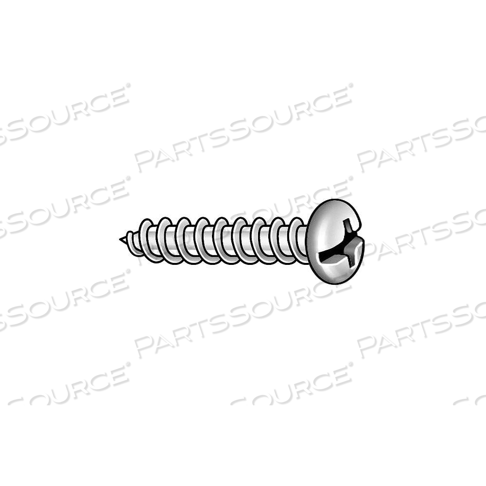 SHEET METAL SCREW, #4 SIZE, 1/2 IN LG, STEEL, ZINC PLATED, PAN, COMBO SLOTTED/PHILLIPS by Approved Vendor