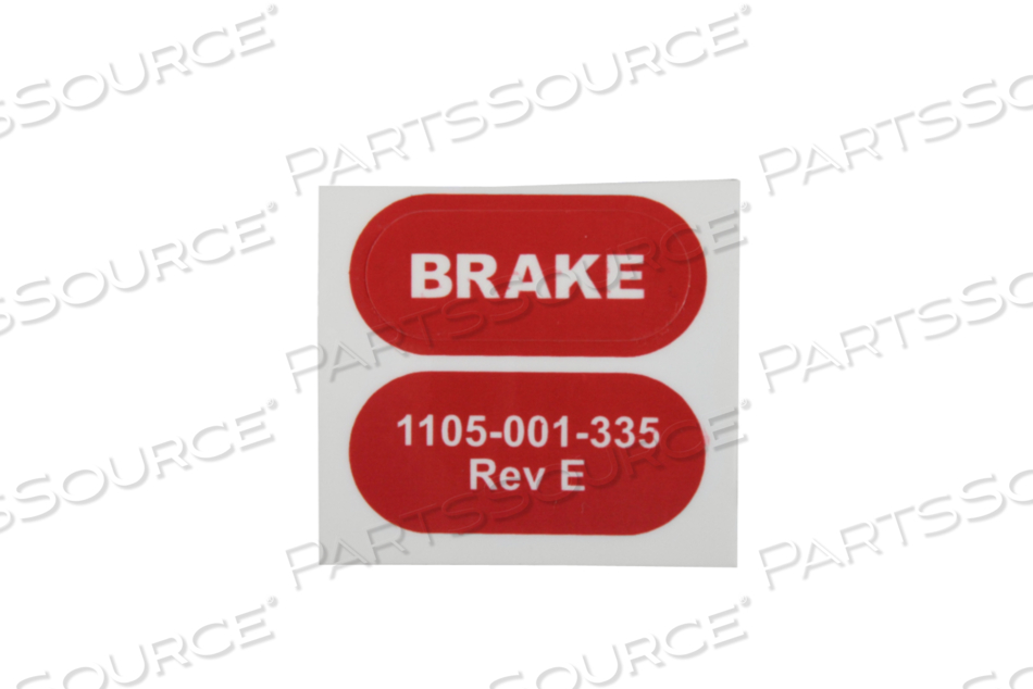 LABEL BRAKE, RED by Stryker Medical LABEL BRAKE, RED by Stryker Medical