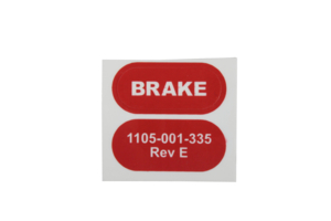 LABEL BRAKE, RED by Stryker Medical
