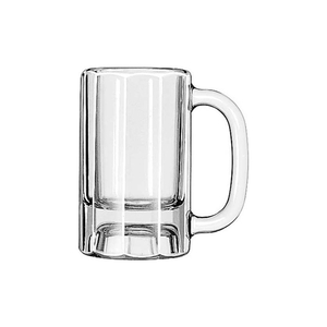 5019 - BEER GLASS, MUG 10 OZ., PANELED CLEAR, 12 PACK by Libbey Glass