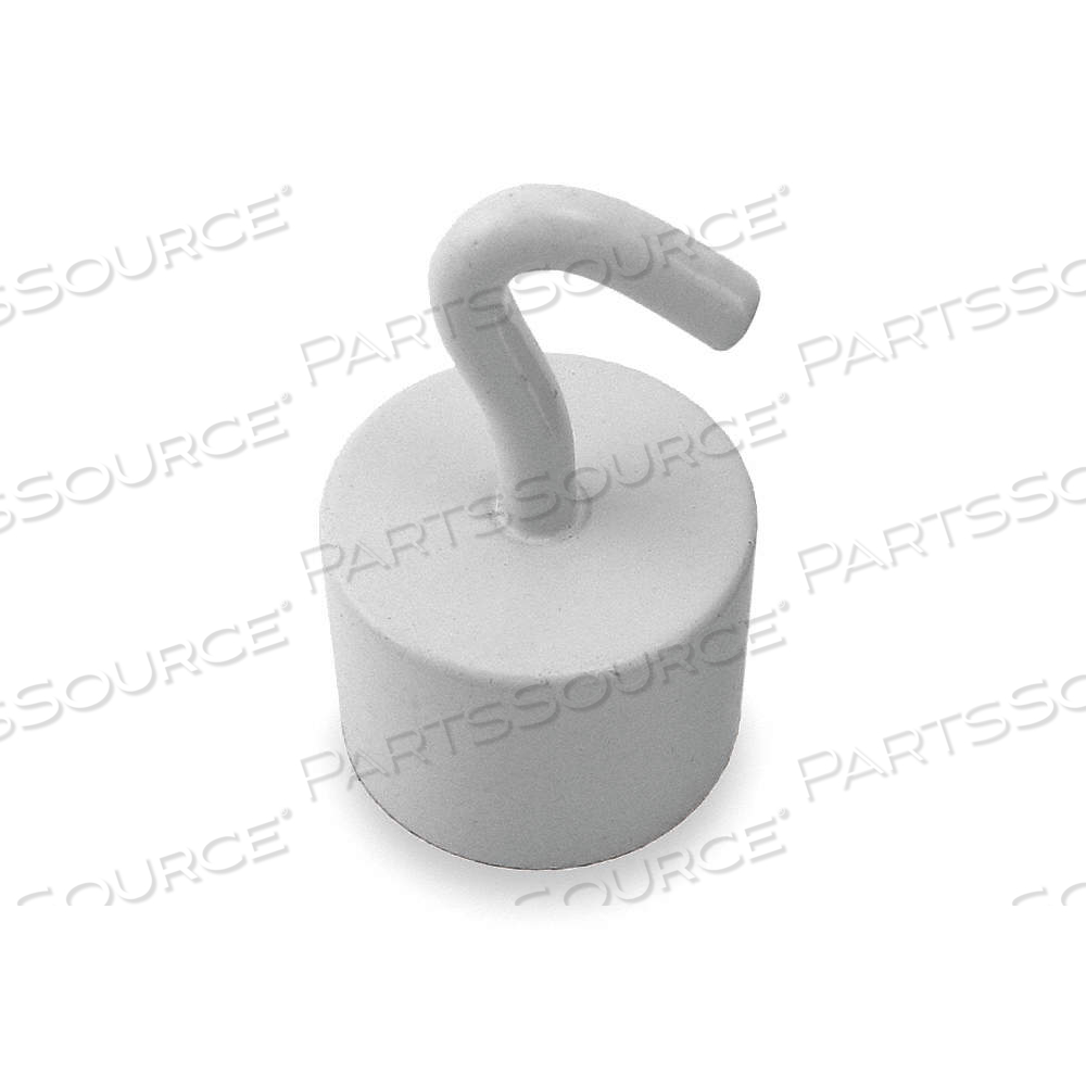 HOOK, 24 LB WT CAPACITY, 1 HOOKS PER BASE, WHITE, 1 POINTS PER HOOK, 7/8 IN BASE DIA by Approved Vendor