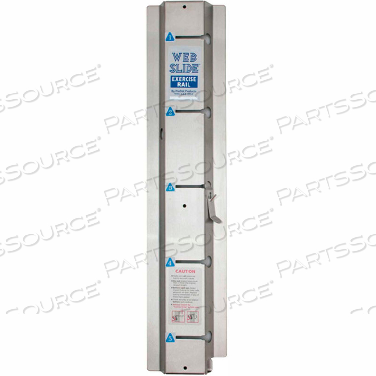 WEB-SLIDE EXERCISE RAIL, 28" SECTION, ZINC PLATED by Fabrication Enterprises