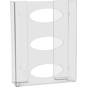 TRIPLE TWO SIDED CLEAR GLOVE BOX HOLDER, PETG PLASTIC, 11"W X 4"D X 15"H by TrippNT, Inc