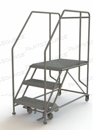 MOBILE 3 STEP STEEL 24"W X 36"L WORK PLATFORM LADDER - 800 LB. CAPACITY by Tri-Arc