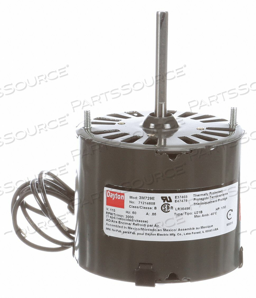 HVAC MOTOR 1/50 HP 3000 RPM 115V 3.3 by DAYTON ELECTRIC MANUFACTURING CO