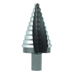 STEP DRILL BIT HSS 10 SIZES 1/4-1-3/8 IN by IRWIN Tools